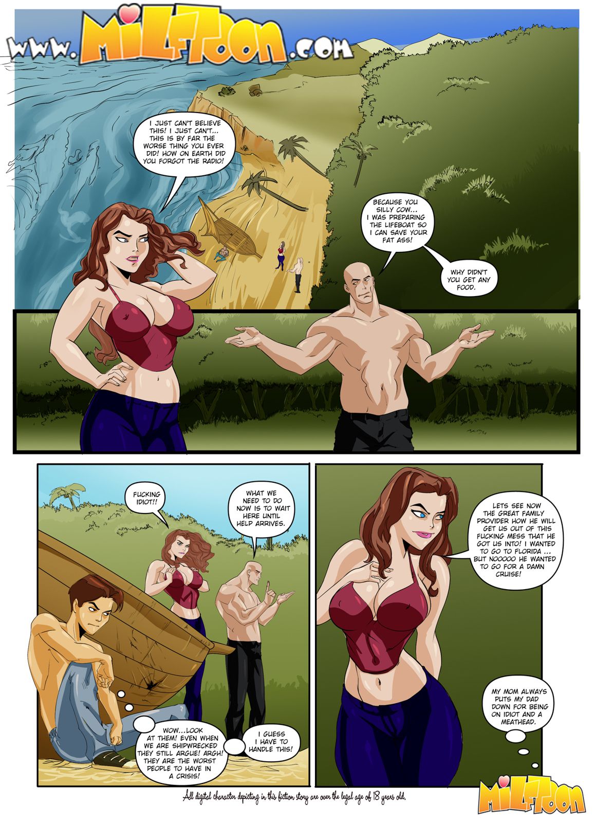 Mom and son stranded comic porn