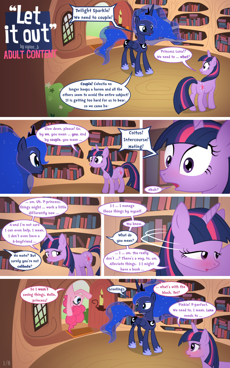 Mlp Porn Mmf Porn - Let It Out (My Little Pony - Friendship Is Magic) [Syoee_B] Porn Comic -  AllPornComic