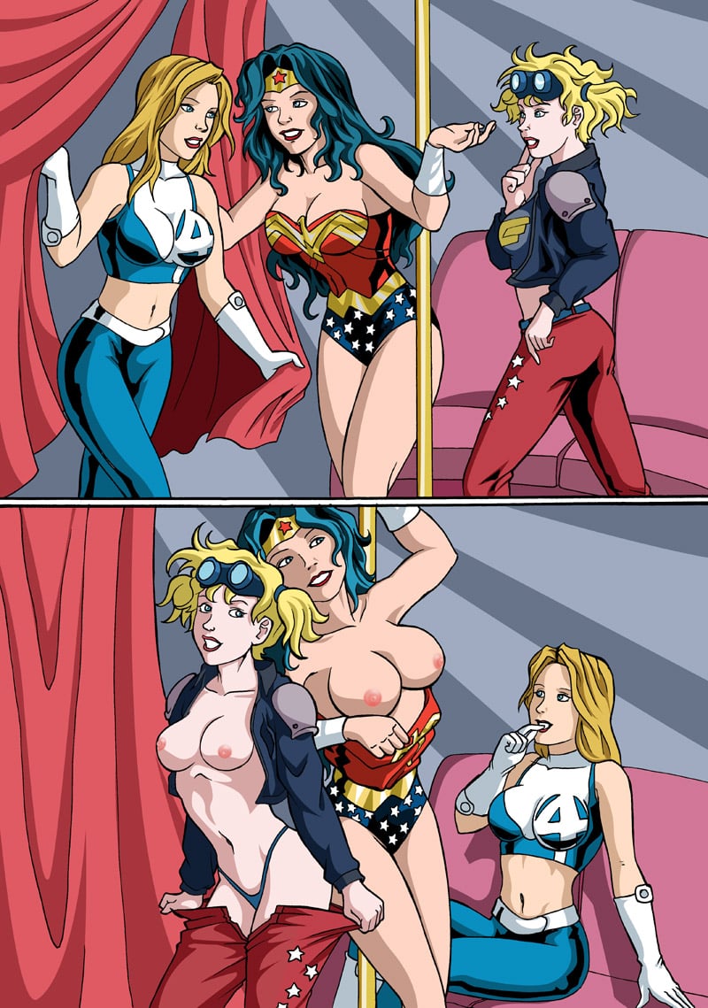 Superhero Fun (Fantastic Four , Wonder Woman) Palcomix Porn Comic - AllPorn...
