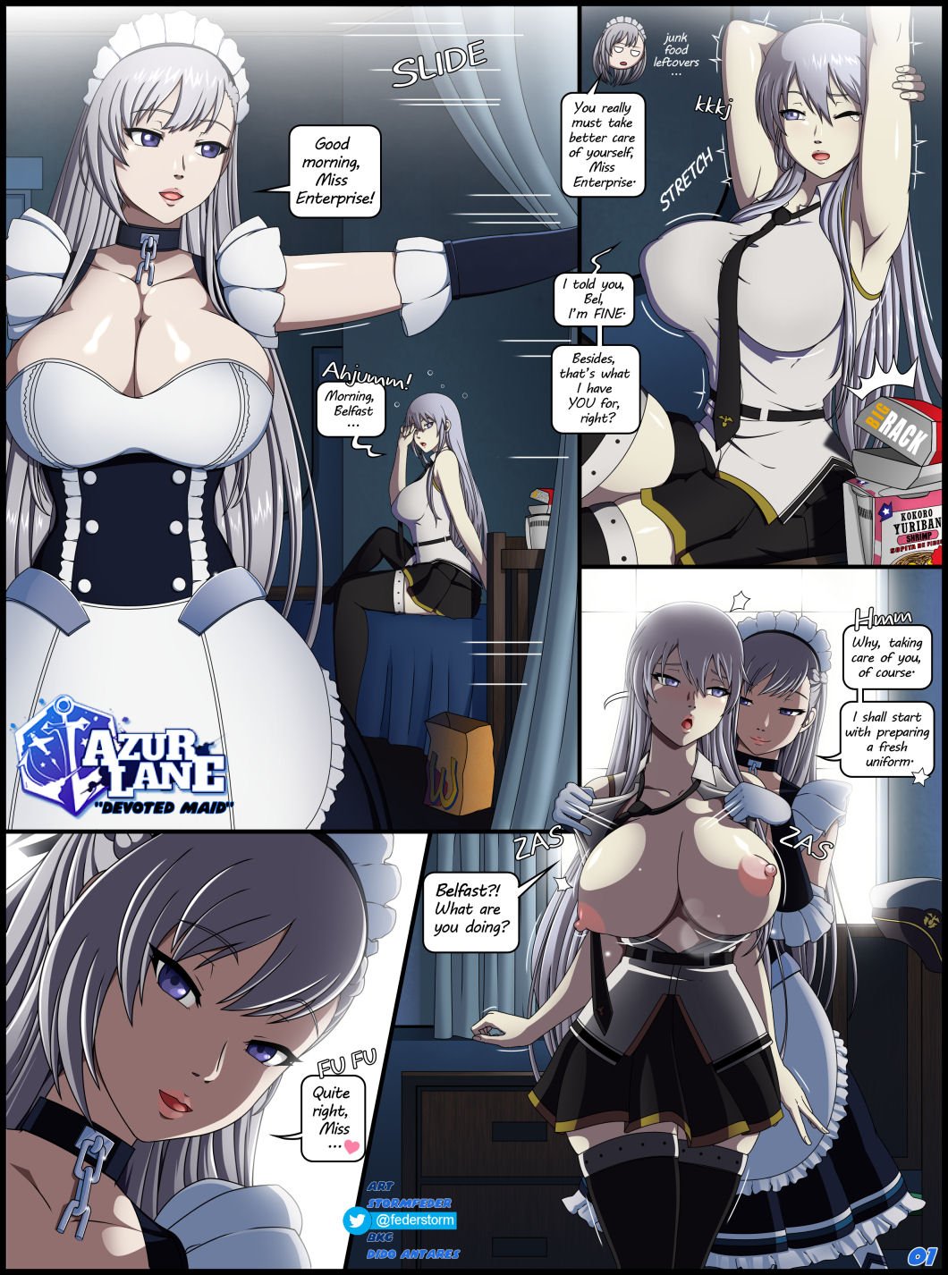 Devoted Maid (Azur Lane) [StormFeder] Porn Comic - AllPornComic