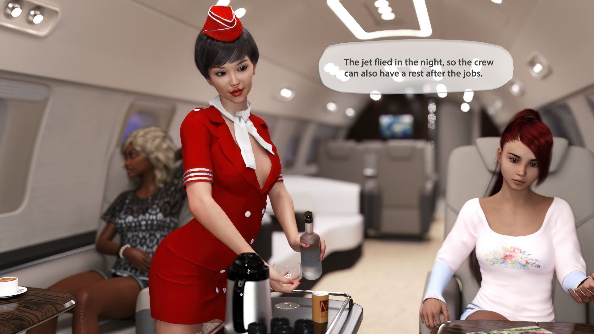 Flight attendant porn comics