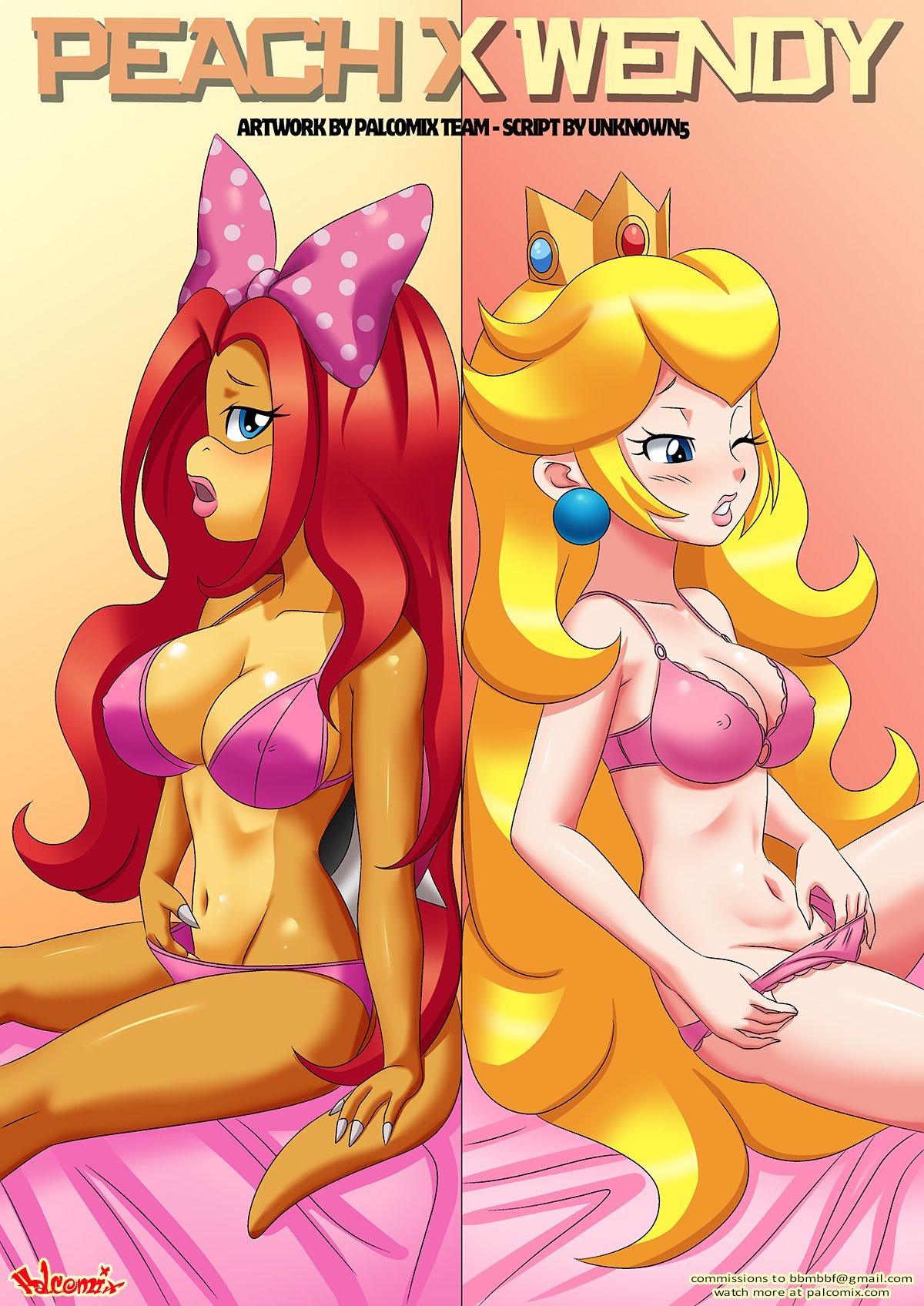 Chunky Princess Peach Shemale Porn - Peach X Wendy (Mario) [Palcomix] Porn Comic - AllPornComic