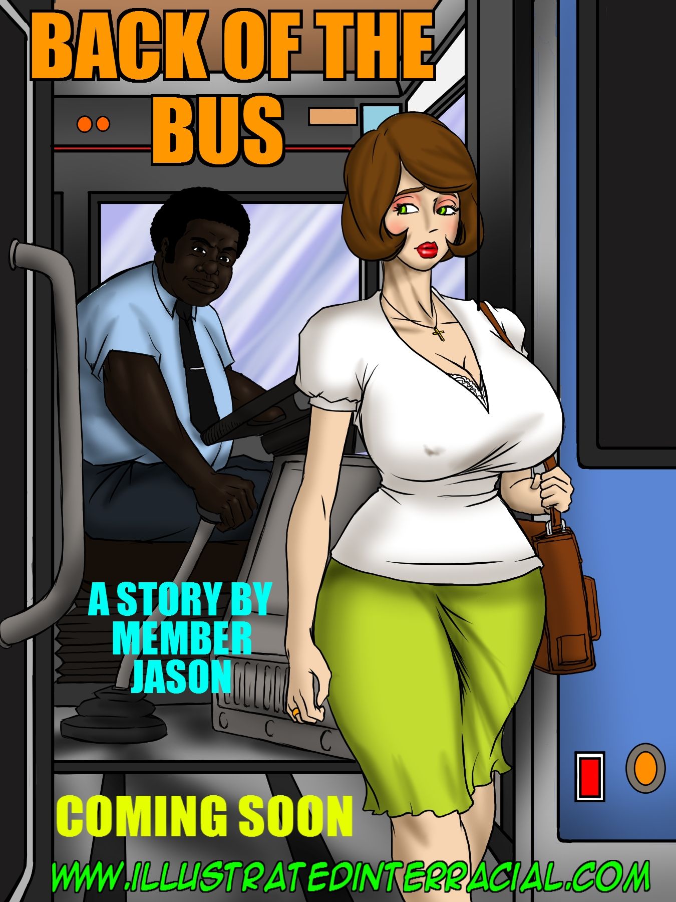 1350px x 1800px - Back of the Bus [IllustratedInterracial] Porn Comic - AllPornComic