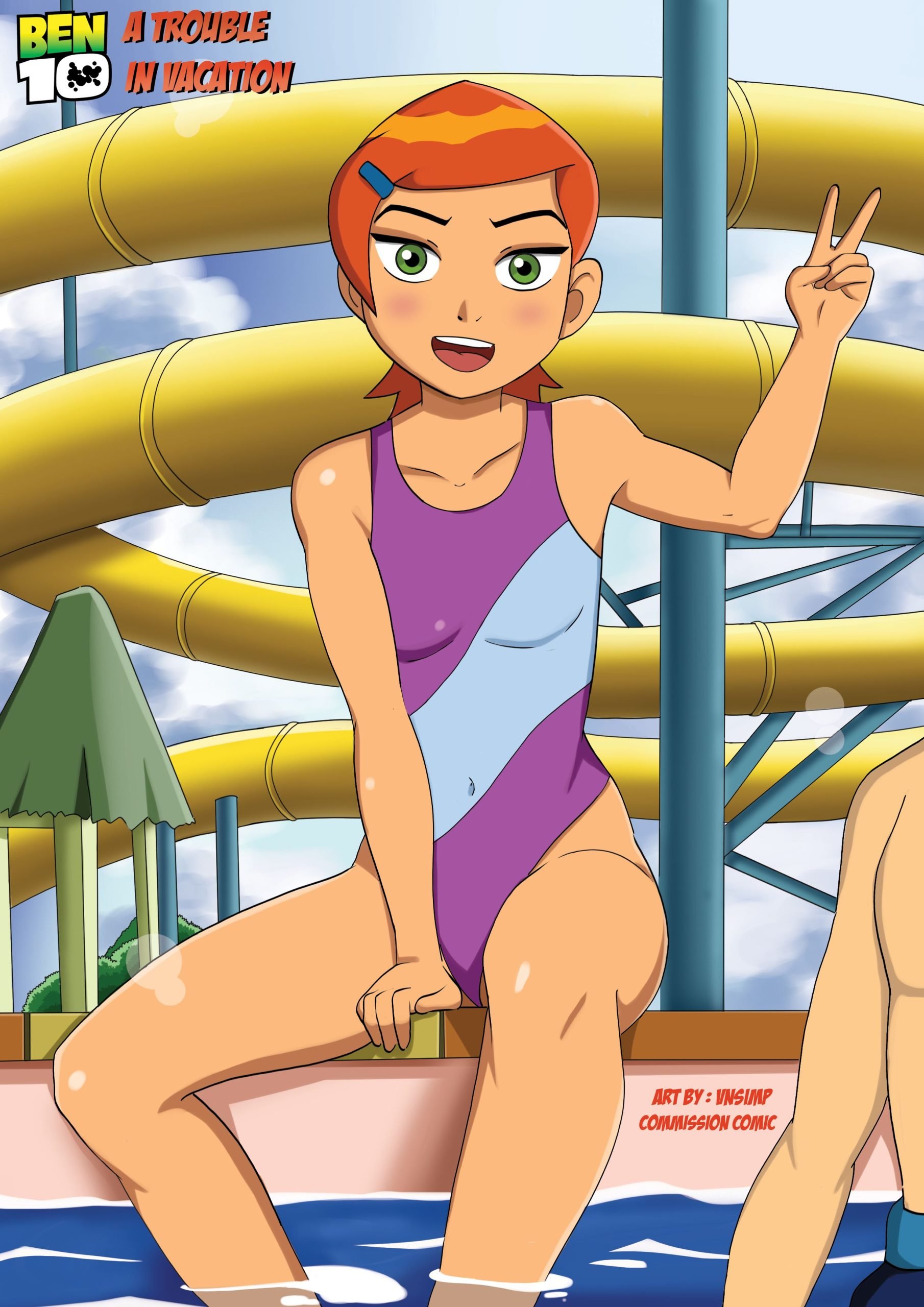 A Trouble in Vacation (Ben 10) VN Simp Porn Comic