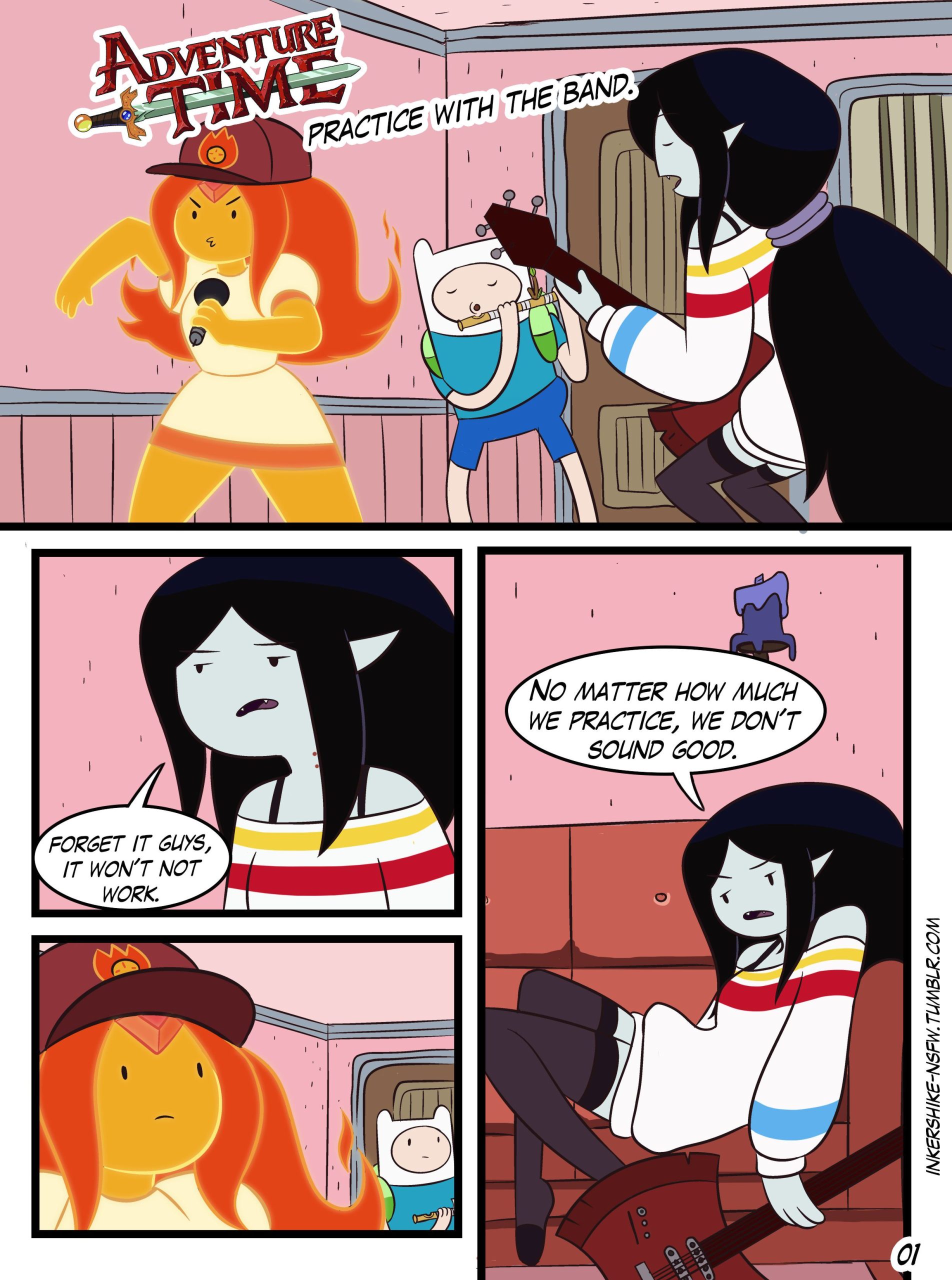 Adventure time practice with the band porn comic