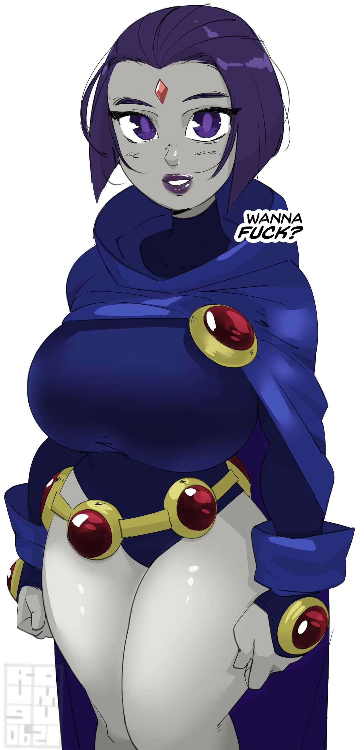 Ravens thickness (Teen Titans) Roumgu Porn Comic pic