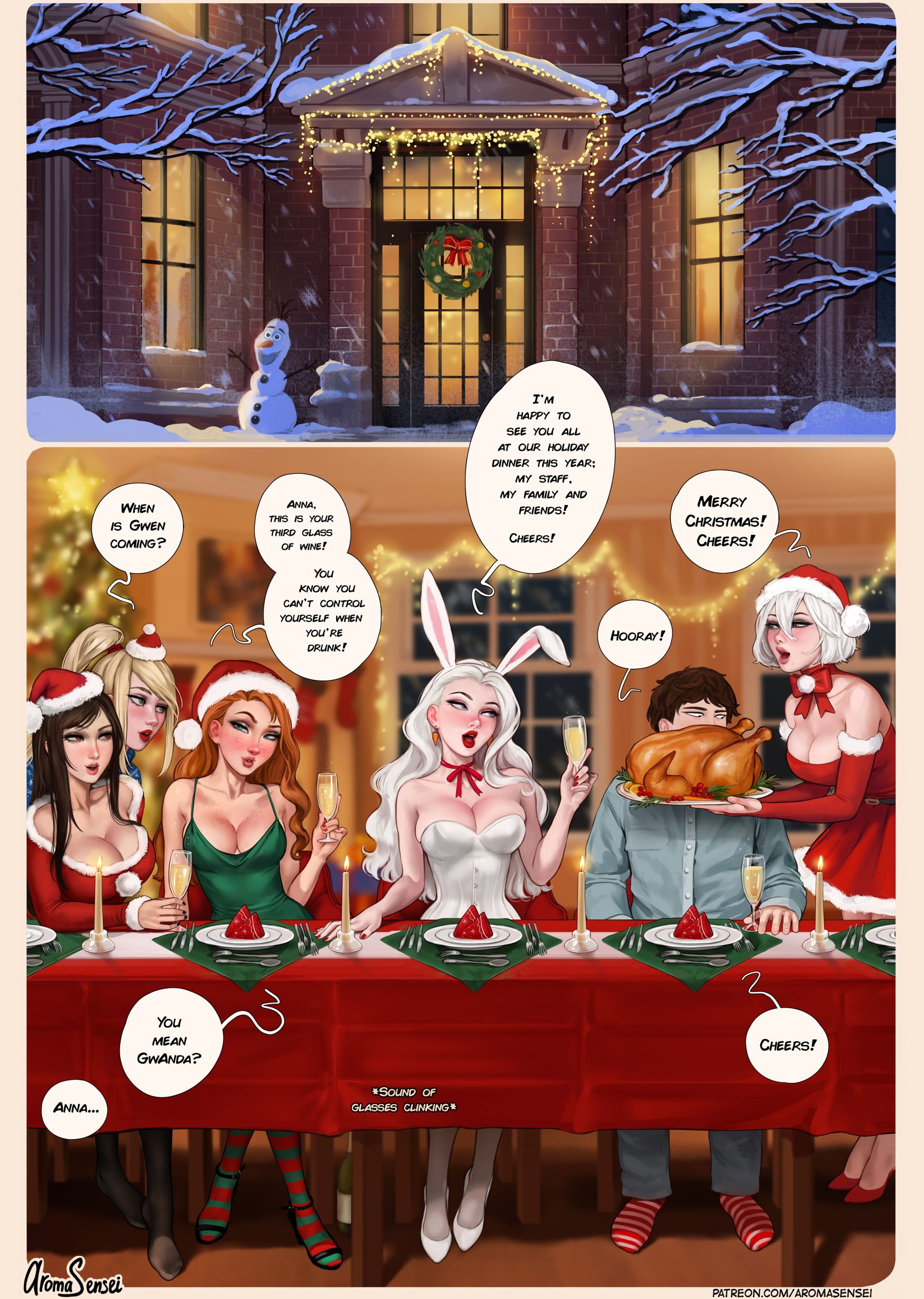 Shamele Christmas Cartoons - Frozen Inc Christmas Party 2022 (Frozen) [Aroma Sensei] - 1.5 . Frozen Inc  Christmas Party 2022 - Shemale - Chapter 1 (Frozen) [Aroma Sensei] -  AllPornComic