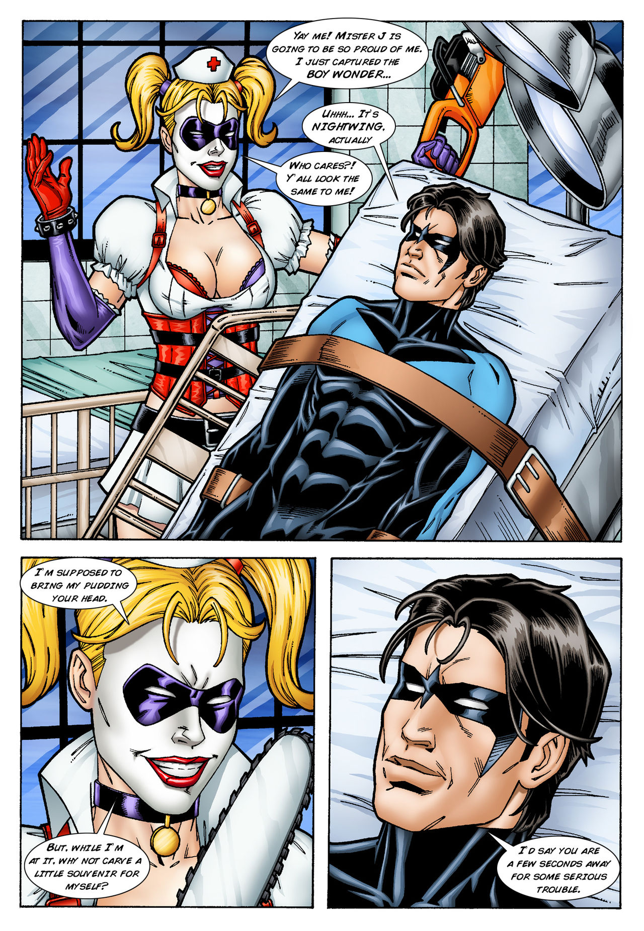 Sexy harley quinn nightwing batman comic porno