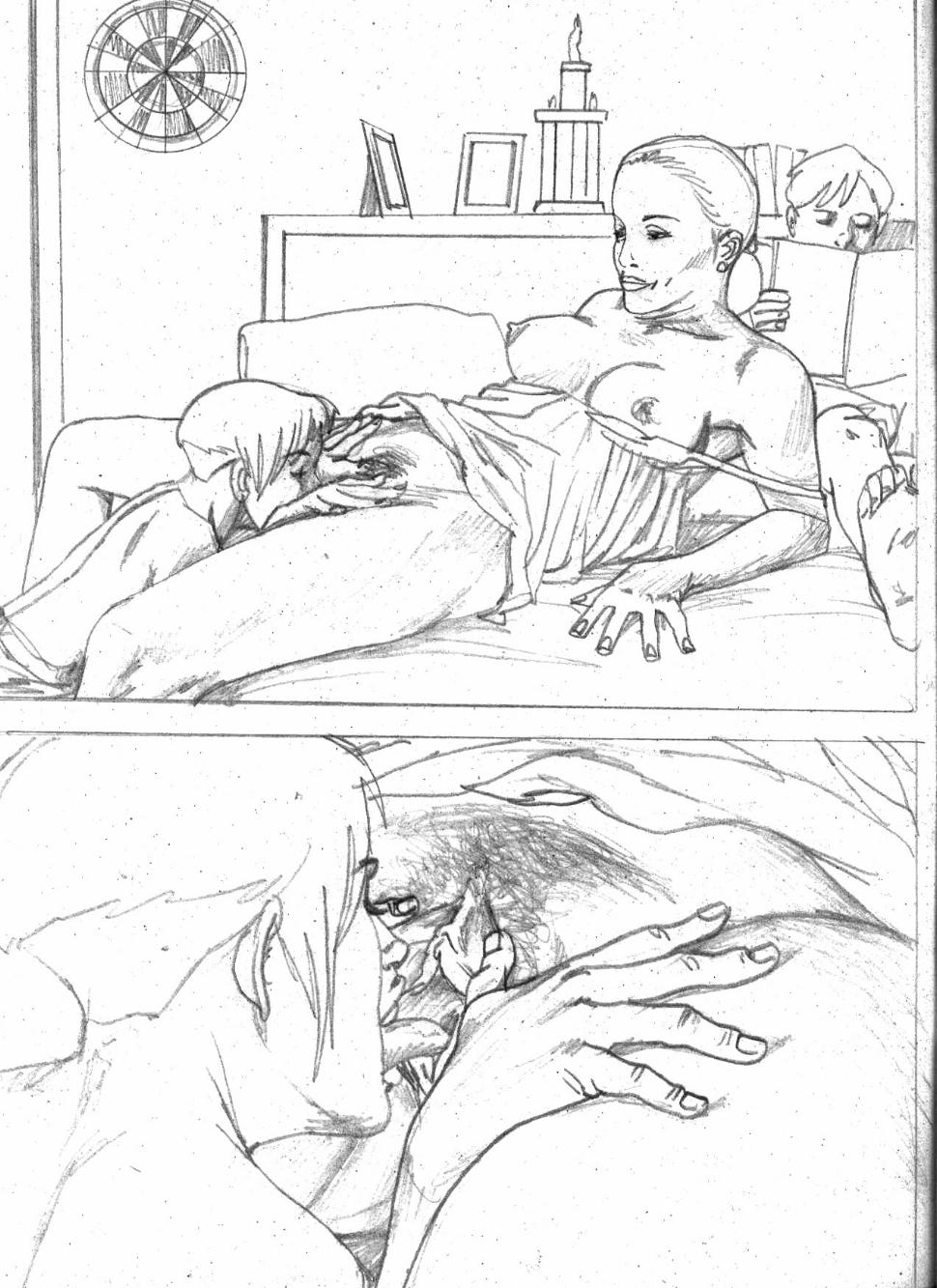 Порно комиксы рисунки инцест фото 16