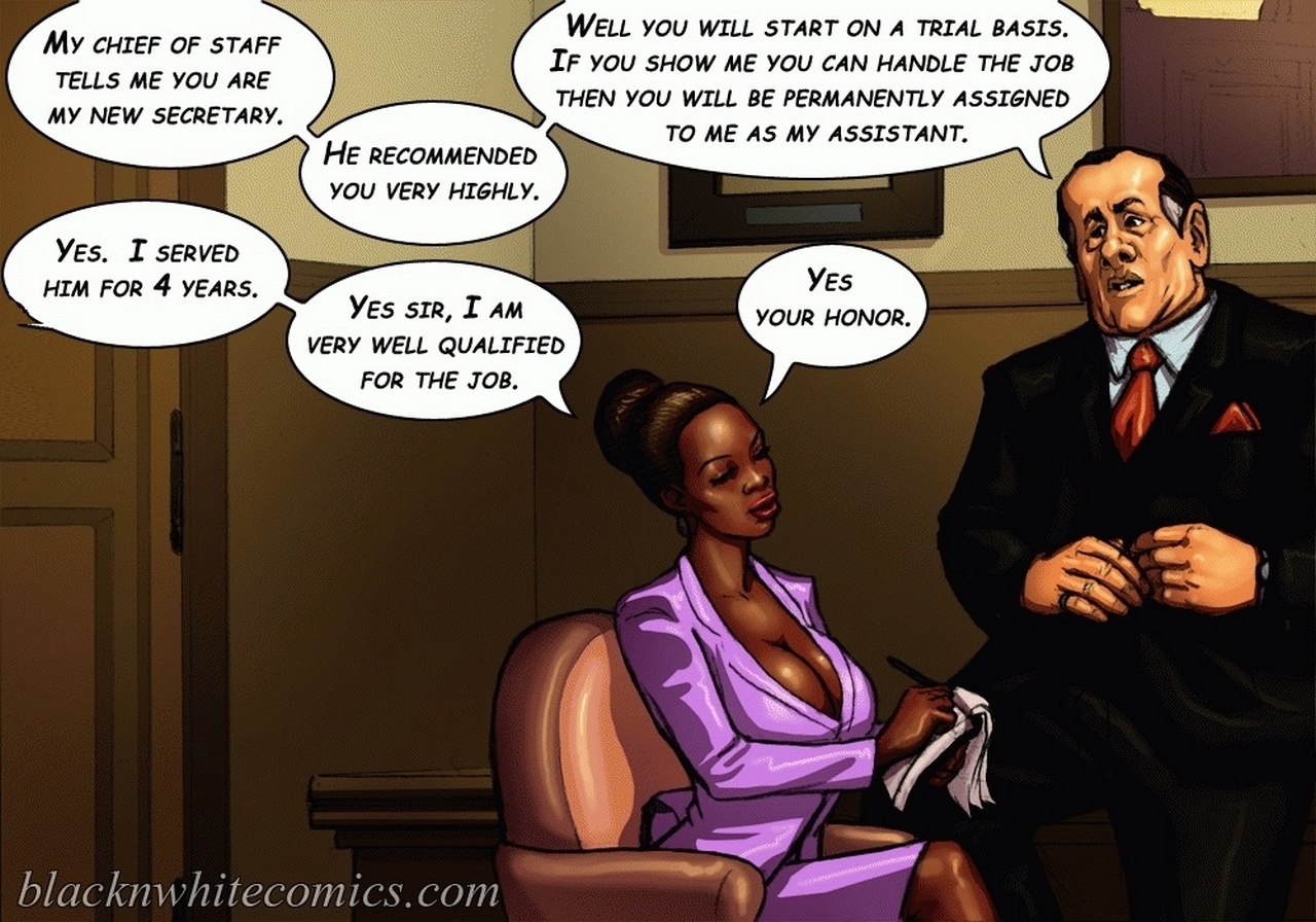 Ebony secretary mayor porn comic