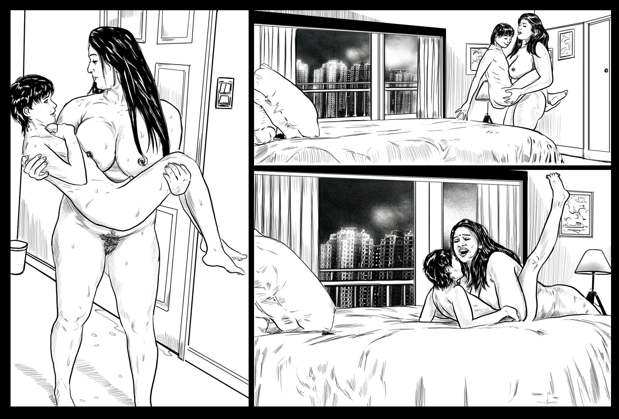 Порно комиксы инцест рисунки фото 108