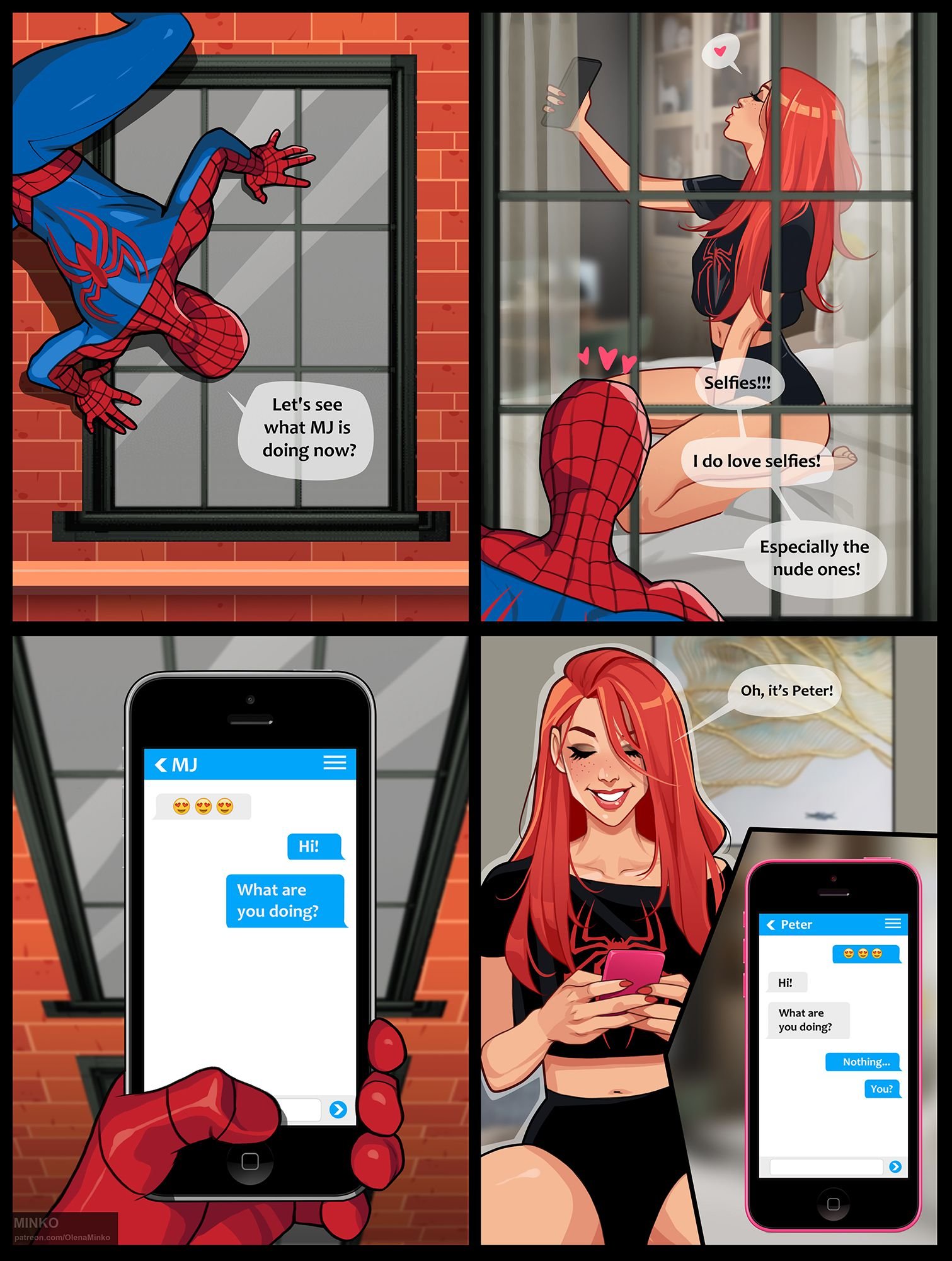 Mary Jane and unexpected visitor (Spider-Man) [Olena Minko] - 1 . Mary Jane  and unexpected visitor - Chapter 1 (Spider-Man) [Olena Minko] - AllPornComic